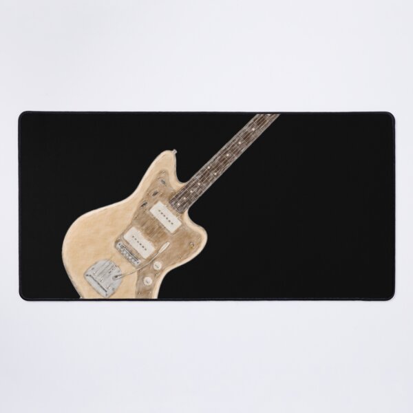Item preview, Jaguar Style Electric Guitar Cream Pencil Art designed and sold by kakarikihill.