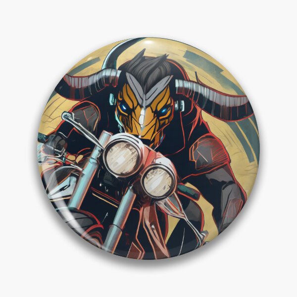 Item preview, Badass Bull riding a Motorcycle designed and sold by BADESIGNZZ.