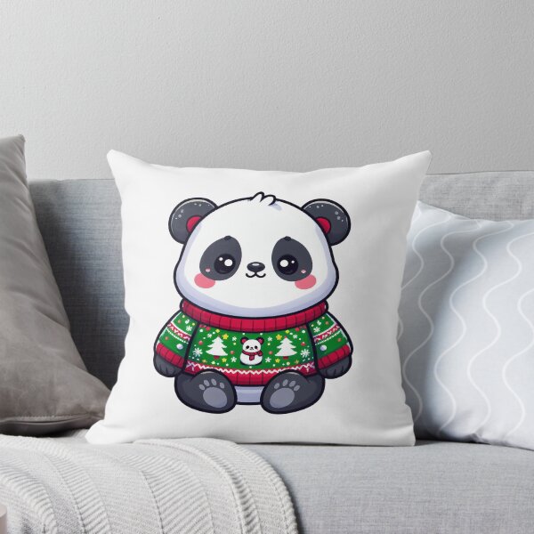 Item preview, cute panda in ugly xmas sweater designed and sold by ffkj09.