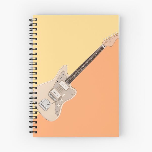 Item preview, Jaguar Style Cream Electric Guitar Diagonal Line Art designed and sold by kakarikihill.