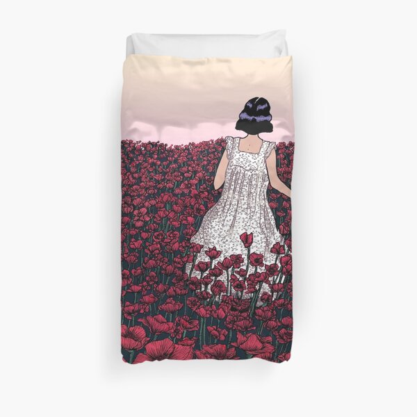 Field of Poppies | Coloured Version Duvet Cover