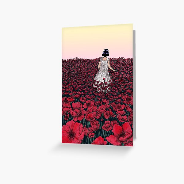 Item preview, Field of Poppies | Coloured Version designed and sold by ECMazur Art.