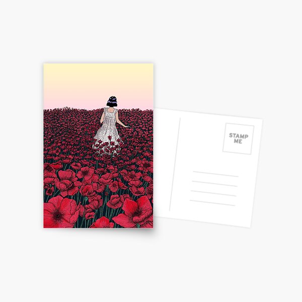 Field of Poppies | Coloured Version Postcard