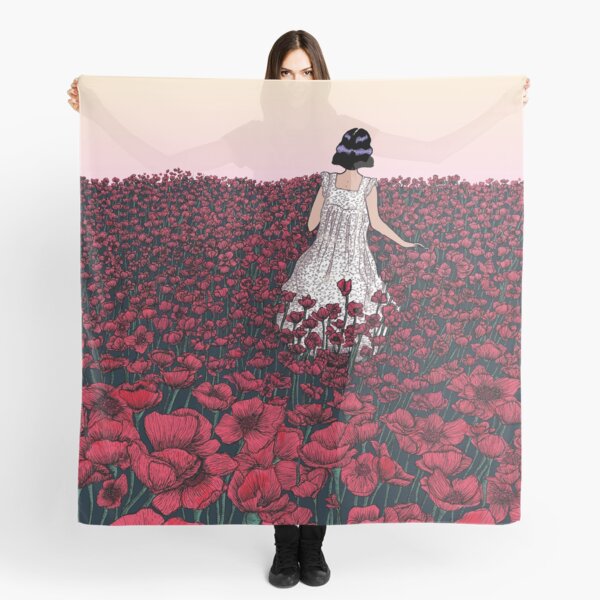 Field of Poppies | Coloured Version Scarf