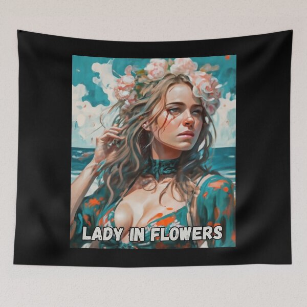 Item preview, Lady in flowers designed and sold by beerbrother.