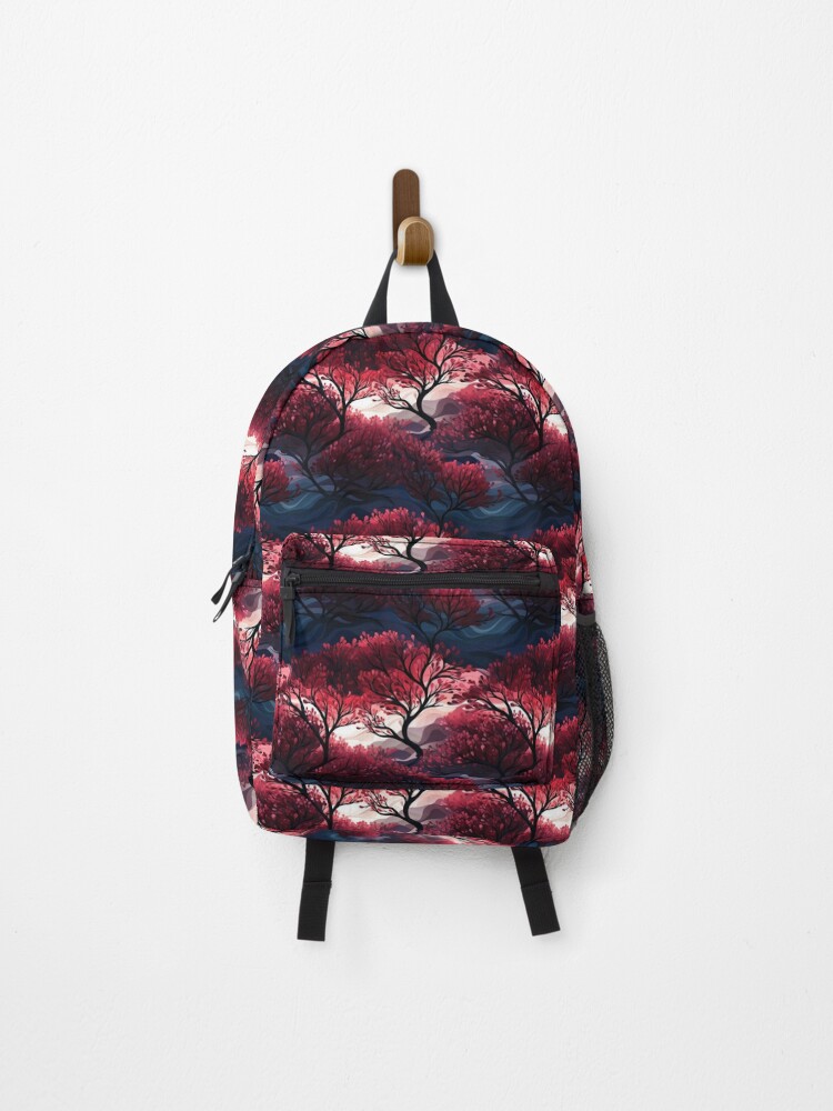Thumbnail 1 of 3, Backpack, Red Tree Pattern designed and sold by primapetunia.