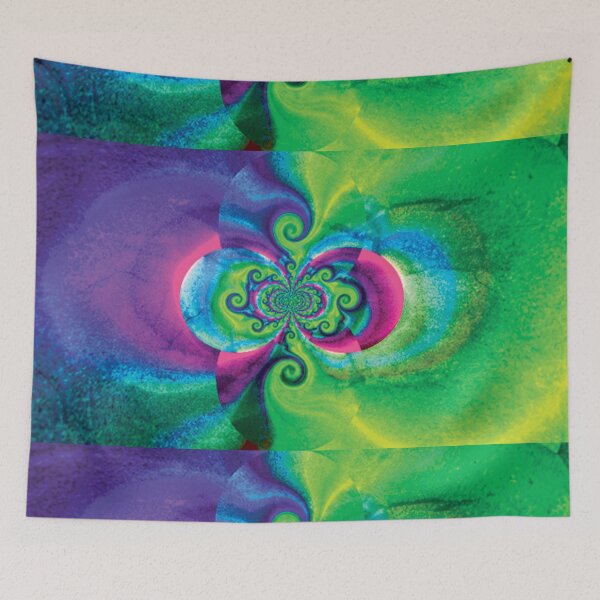 Item preview, Bright Colorful Abstract Tessellating Pattern Green Purple designed and sold by RoomShiners.