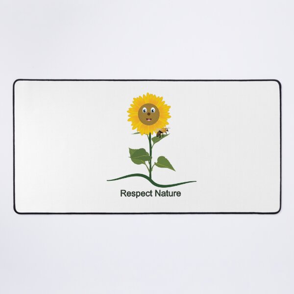Item preview, Sunflower cartoon with bee on the leaves designed and sold by GiCapgraphics.