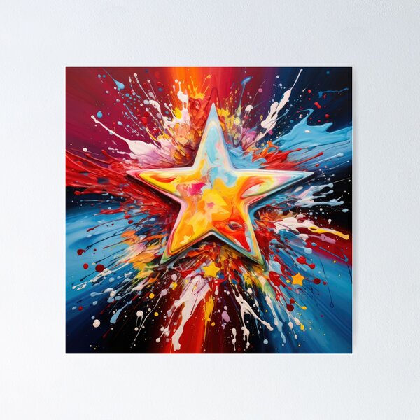 Item preview, Explore "Simplistic & Minimalistic Star Collision Art" designed and sold by ArtificialGenes.