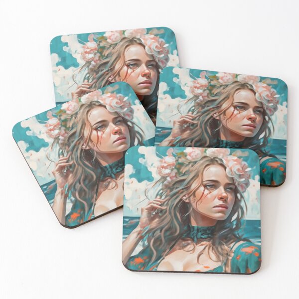 Item preview, Lady in flowers designed and sold by beerbrother.