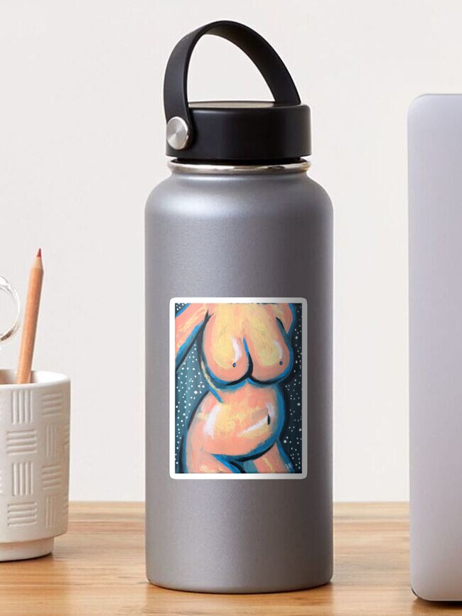 Thumbnail 1 of 3, Sticker, Glowing Woman's Body 1 designed and sold by ThespisMedia.