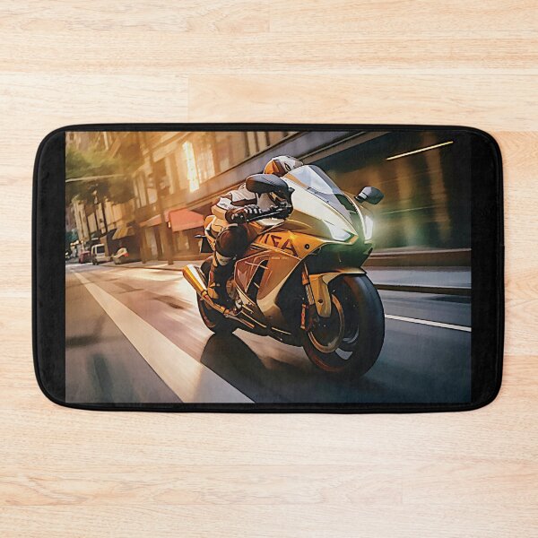 Item preview, Motorcycle speeding through a city, Moto Inspirations designed and sold by Gabi.Media.