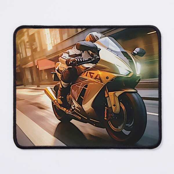 Item preview, Motorcycle speeding through a city, Moto Inspirations designed and sold by Gabi.Media.