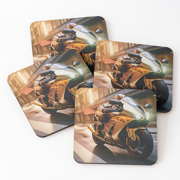 Item preview, Motorcycle speeding through a city, Moto Inspirations designed and sold by Gabi.Media.