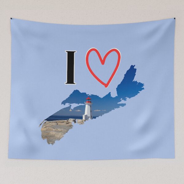 Item preview, I Love Nova Scotia with Peggy's Cove Lighthouse designed and sold by onepony.