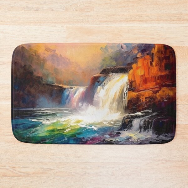 Item preview, Stunning Original Artwork Landscapes Waterfalls Oil Abstract Painting A925-13 designed and sold by MPCFICTION.