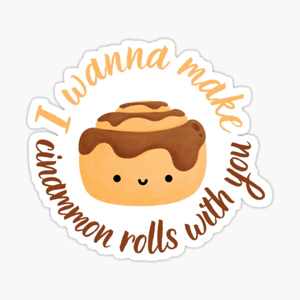 Cinnamon Roll Sticker – Hanan's Crafts