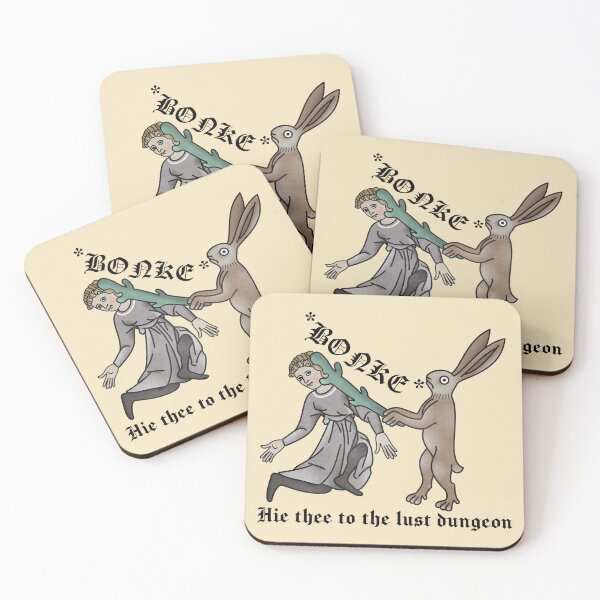 Item preview, Medieval Bonk rabbit (Black) designed and sold by MargiKnights.