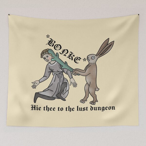 Item preview, Medieval Bonk rabbit (Black) designed and sold by MargiKnights.