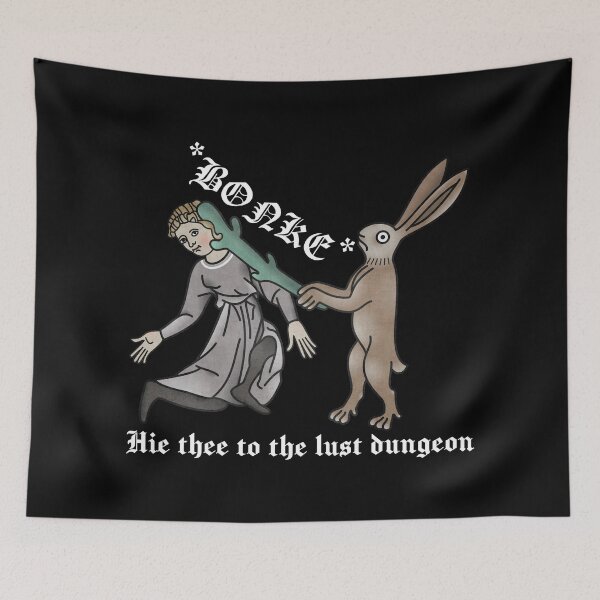 Item preview, Medieval Bonk rabbit (White) designed and sold by MargiKnights.