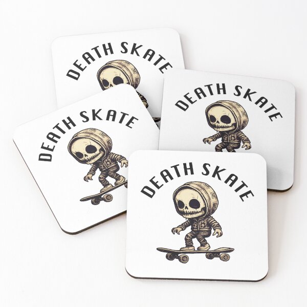 Item preview, Skeleton Skateboarder - Death Skate (Black Lettering) designed and sold by VelvetRoom.