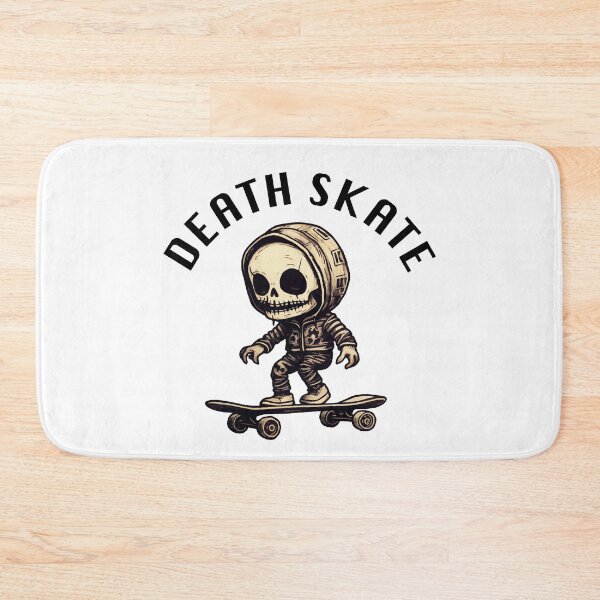 Item preview, Skeleton Skateboarder - Death Skate (Black Lettering) designed and sold by VelvetRoom.