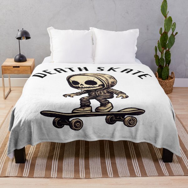 Item preview, Skeleton Skateboarder - Death Skate (Black Lettering) designed and sold by VelvetRoom.