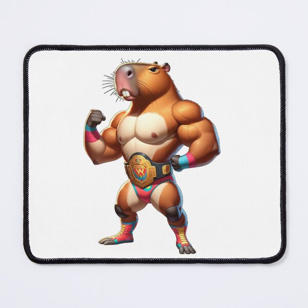 Item preview, Strong Capybara Professional Wrestler Fighter Performer with Belt designed and sold by kylmllr101684.