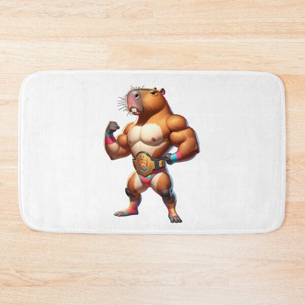Item preview, Strong Capybara Professional Wrestler Fighter Performer with Belt designed and sold by kylmllr101684.