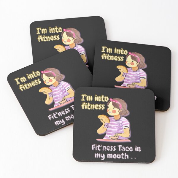 Item preview, I'm into fitness Taco - funny - Watercolor Illustration designed and sold by PixelBadBunny.