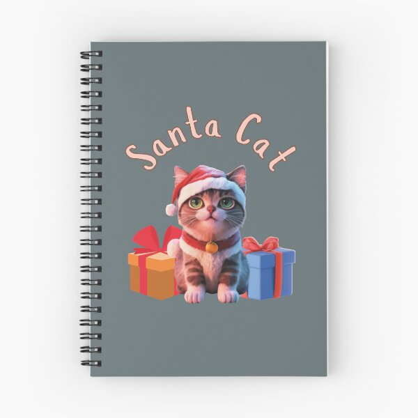 Item preview, Christmas T-shirt with Cat- Santa Cat in Santa hat with gifts designed and sold by Gadget80.