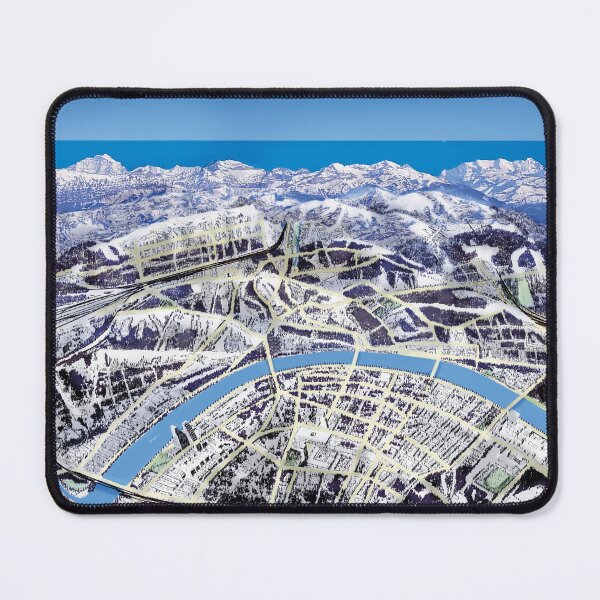 Item preview, #PANORAMA | Basel city map artwork designed and sold by procreaction.
