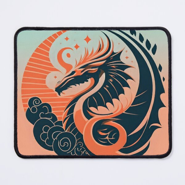 Item preview, Serpentine Elegance: Modern Dragon Emblem designed and sold by DragonRealms.