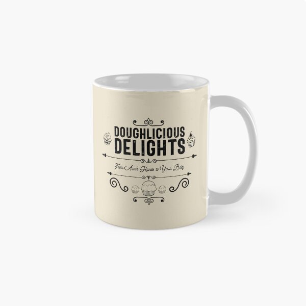 Item preview, Doughlicious Delights, From Aunt's Hands to Your Belly - Bakery, Pastry, and Cupcake Lovers (Black Design) designed and sold by Spiprinto.