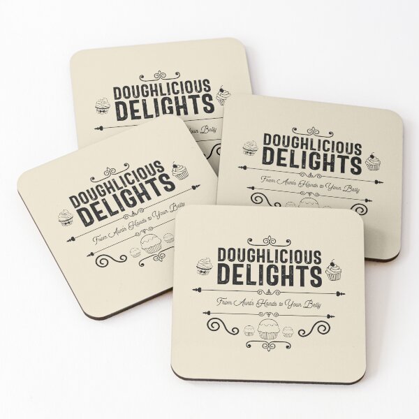 Item preview, Doughlicious Delights, From Aunt's Hands to Your Belly - Bakery, Pastry, and Cupcake Lovers (Black Design) designed and sold by Spiprinto.