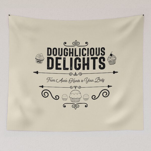 Item preview, Doughlicious Delights, From Aunt's Hands to Your Belly - Bakery, Pastry, and Cupcake Lovers (Black Design) designed and sold by Spiprinto.