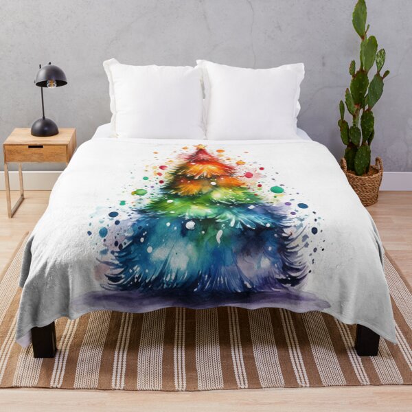 Item preview, colorful christmas tree with star on top designed and sold by Lanartdesign.