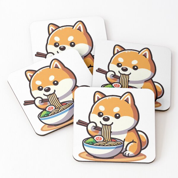 Item preview, cute shiba eating ramen designed and sold by ffkj09.