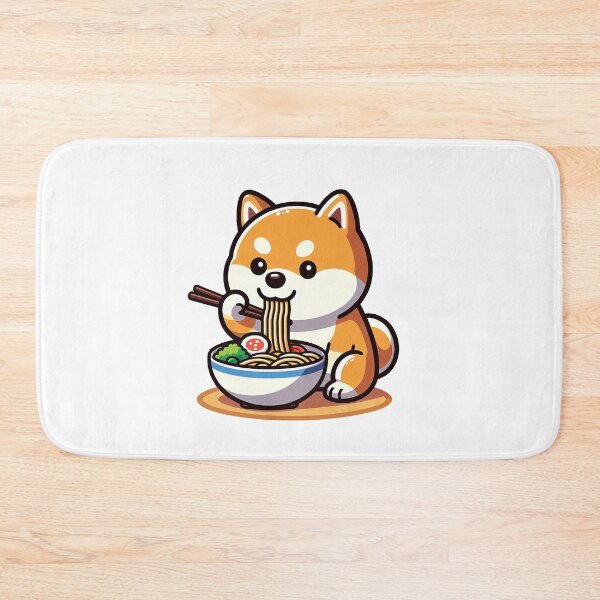 Item preview, cute shiba eating ramen designed and sold by ffkj09.
