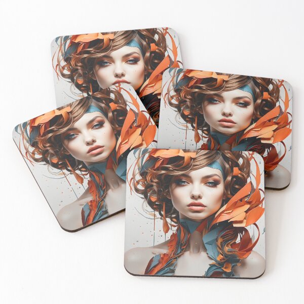 Item preview, Abstract Female Portrait designed and sold by TheCatsCorner.