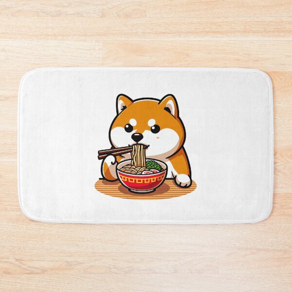 Item preview, cute shiba eating ramen designed and sold by ffkj09.