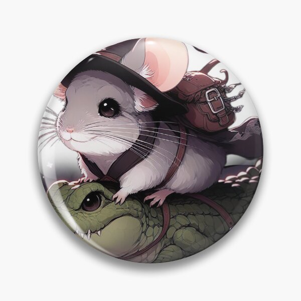 Item preview, "Capybara Mouse Riding Cute Crocodile: Playful and Charming Illustration" designed and sold by Huycao211.