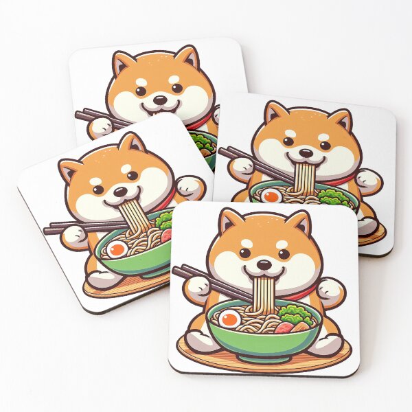 Item preview, cute shiba eating ramen designed and sold by ffkj09.