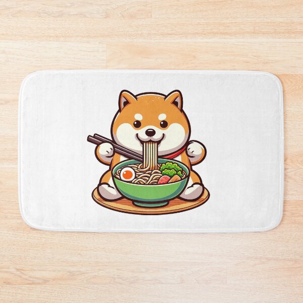 Item preview, cute shiba eating ramen designed and sold by ffkj09.