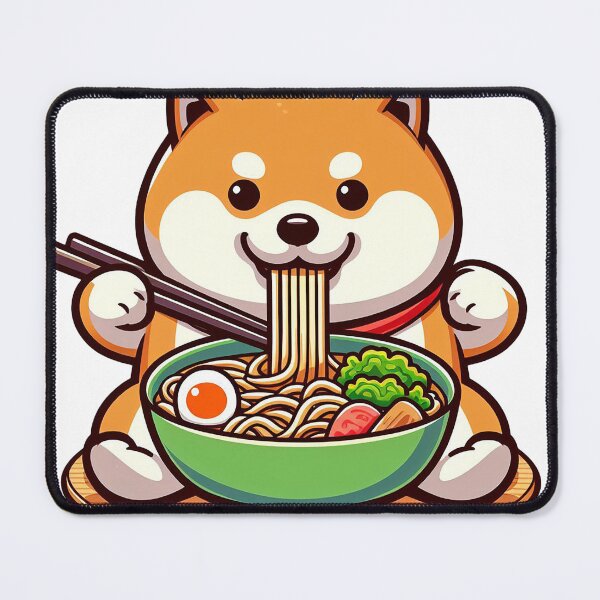 Item preview, cute shiba eating ramen designed and sold by ffkj09.