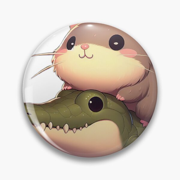 Item preview, "Capybara Mouse Riding Cute Crocodile: Playful and Charming Illustration" designed and sold by Huycao211.