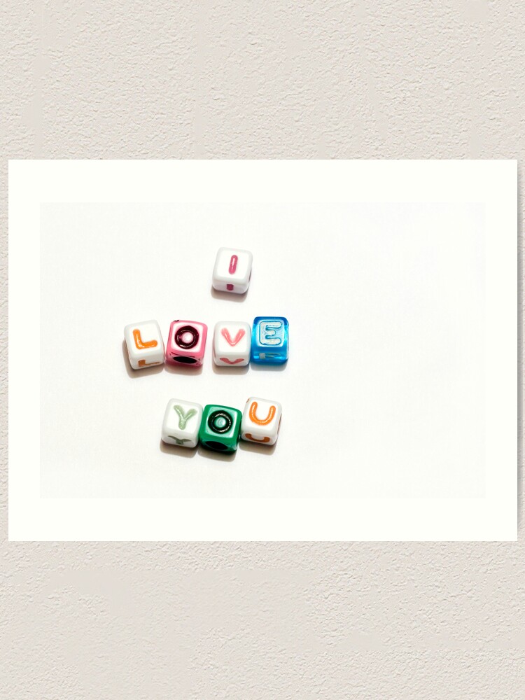 Alternate view of I love you! Art Print