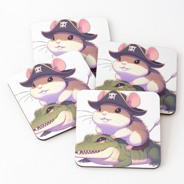 Item preview, "Capybara Mouse Riding Cute Crocodile: Playful and Charming Illustration" designed and sold by Huycao211.