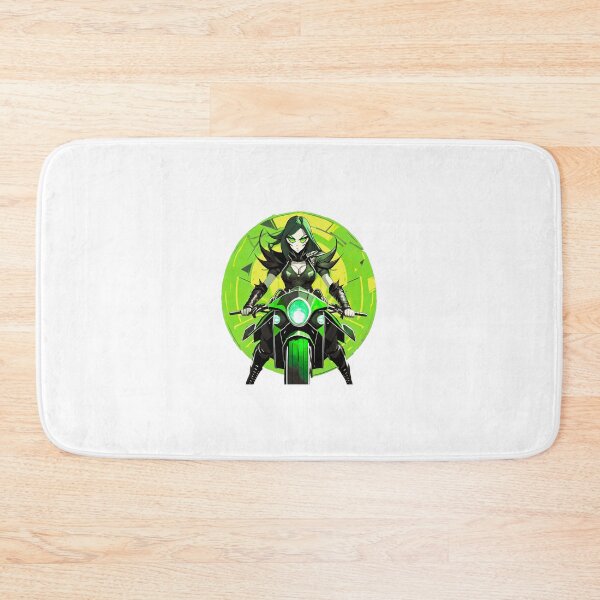 Item preview, Green Vampire Queen riding a Motorcycle designed and sold by BADESIGNZZ.