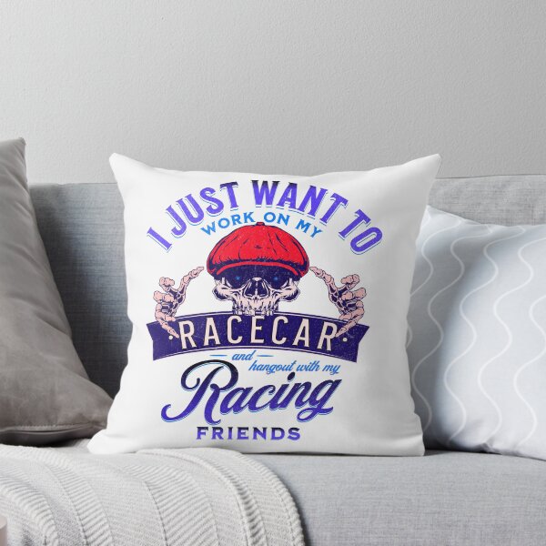 Item preview, I Just Want To Work On My Racecar And Hangout With My Racing Friends Funny Skull Car Racing Garage Street Racer Drag Racing Car Enthusiast  designed and sold by CarantinedChaos.